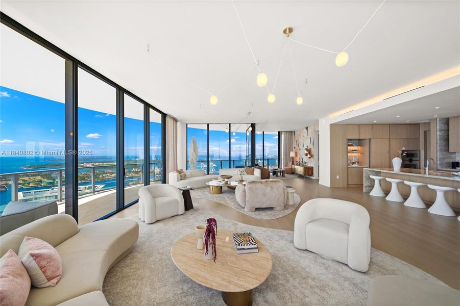 Furnished interior view inside a new home in , Miami Beach (Image 34).