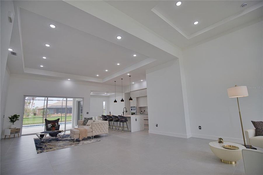 with a fan on the celling with a fan on the celling