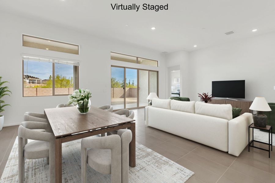 Furnished interior view inside a new home in Saguaro Reserve II, Marana (Image 5). Furnished interior view inside a new home in Saguaro Reserve II, Marana (Image 5).
