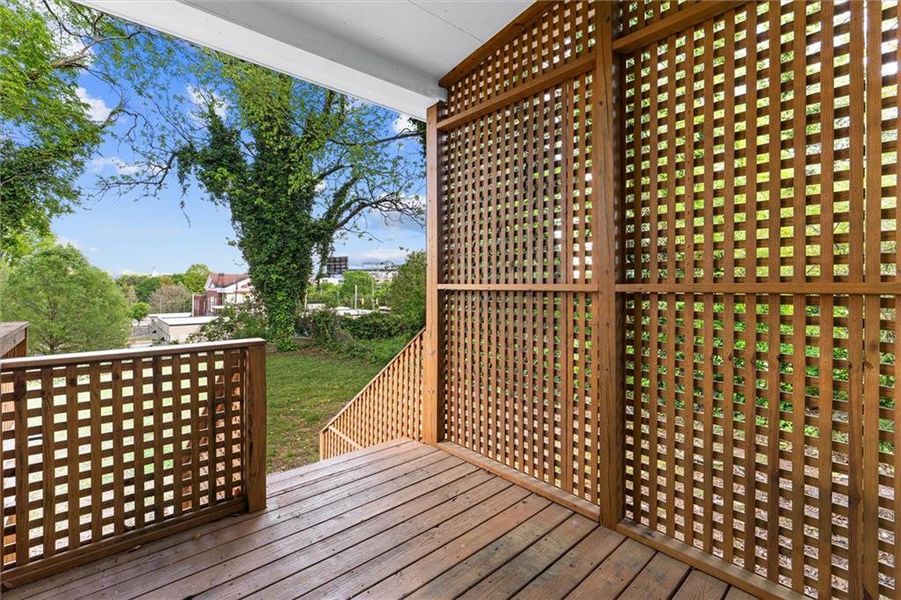 Exterior details and patio area of a home in , Atlanta (Image 34).
