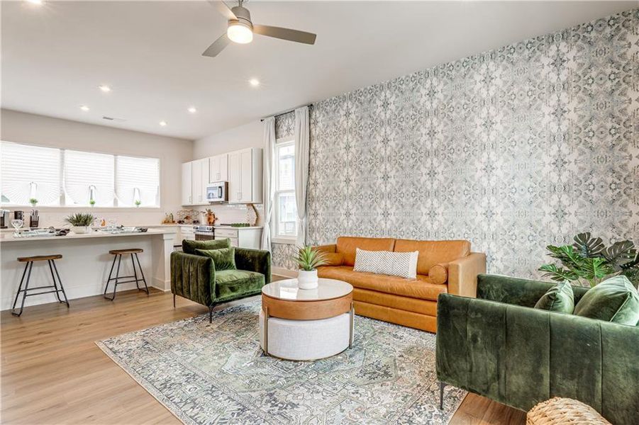 Furnished interior view inside a new home in , Atlanta (Image 13).