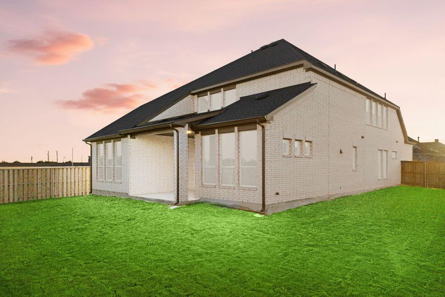 Rear of Home and Private Backyard