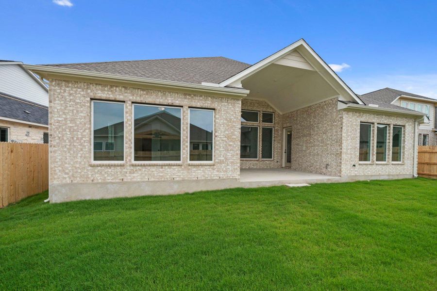 Rear of Home and Private Backyard
