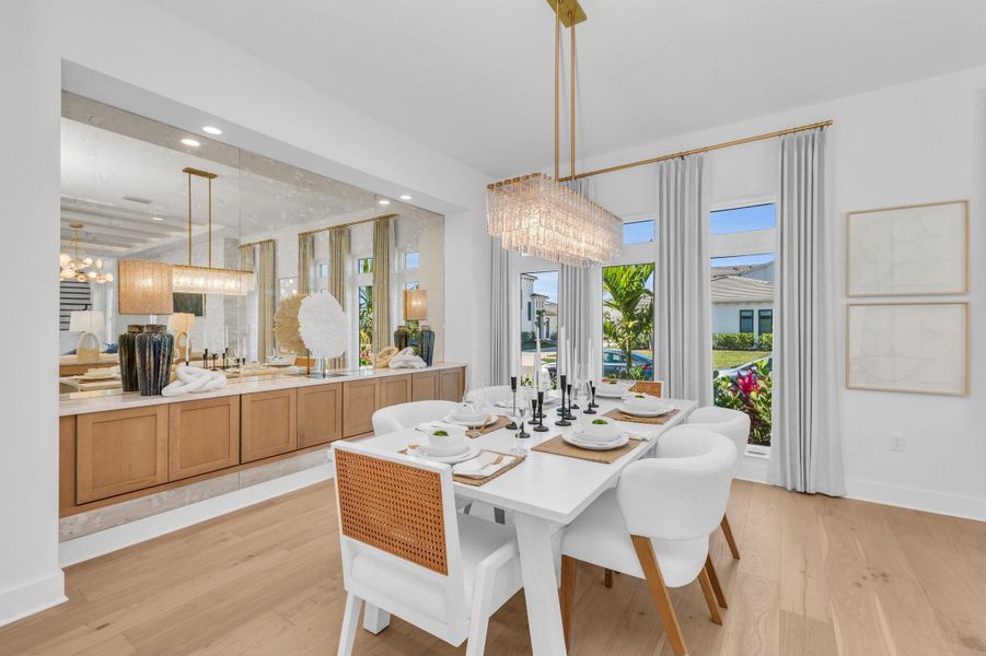 Representative furnished interior of a home built from the Silver Palm by Medallion Home in Aqua Single Family Homes, Bradenton (Image 7).