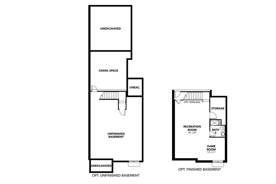 2D floor plan layout for the Superior 4 by Brightland Homes in Westerly - Townhomes, Erie, CO (Image 3).