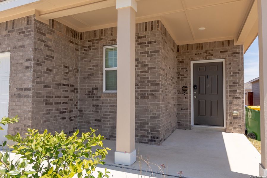 Exterior details and patio area of a home in Trails at Culebra, San Antonio (Image 4).