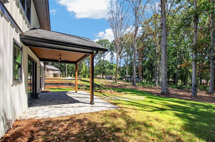Exterior details and patio area of a home in , Stone Mountain (Image 37).