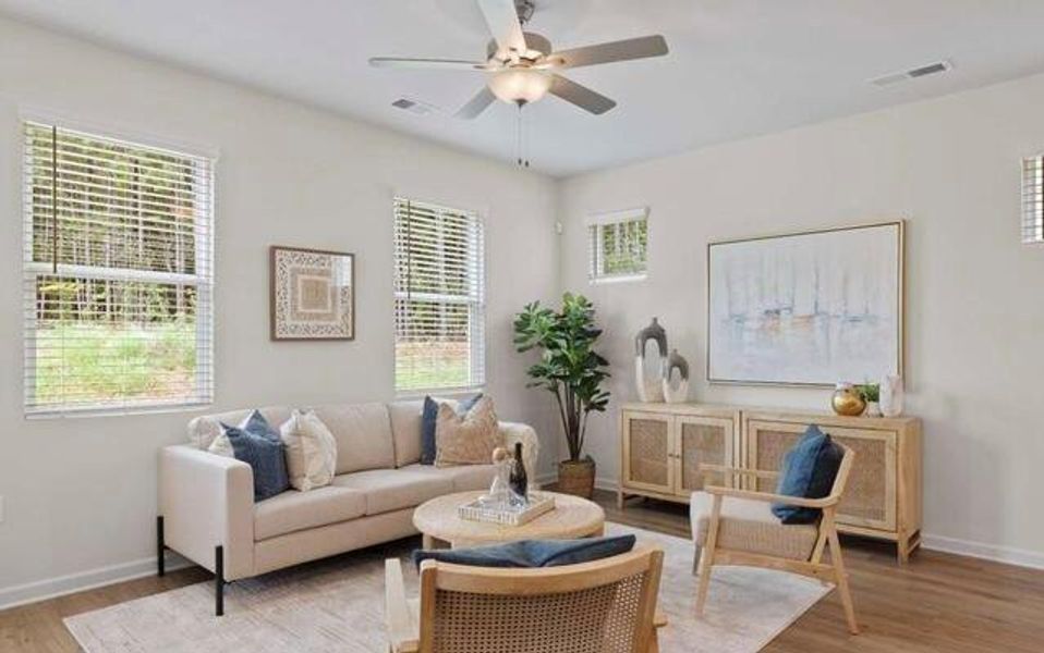 Furnished interior view inside a new home in Walden Park - The Retreat, Jonesboro (Image 9). Furnished interior view inside a new home in Walden Park - The Retreat, Jonesboro (Image 9).