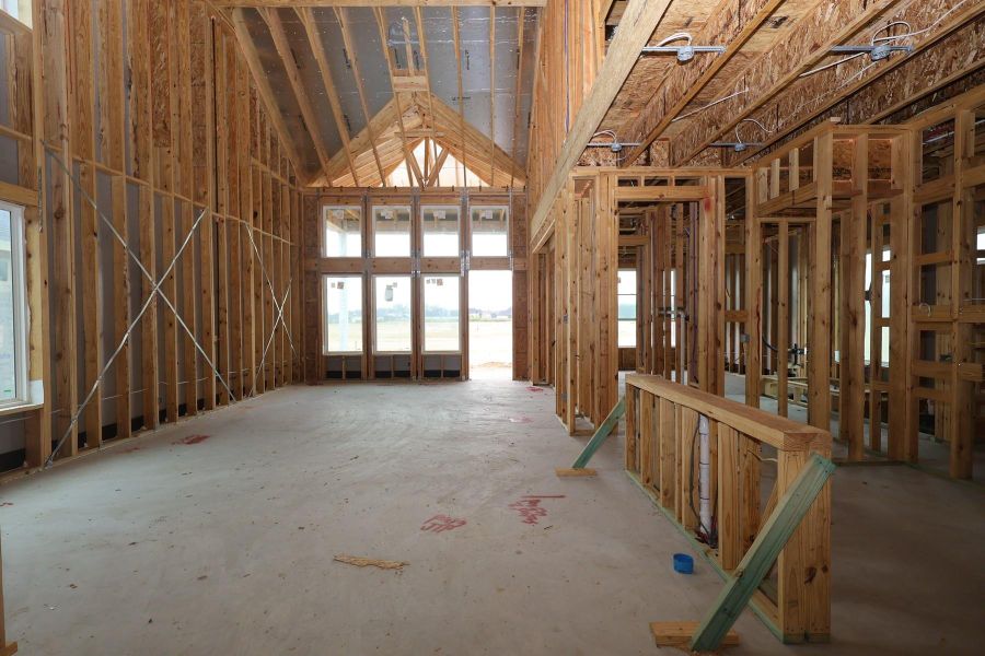 In-progress construction of a new home in Woodson’s Reserve, Spring, TX (Image 6). In-progress construction of a new home in Woodson’s Reserve, Spring, TX (Image 6).