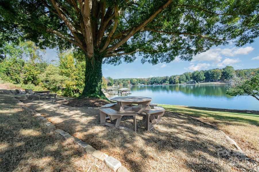 Picnic area by the lake