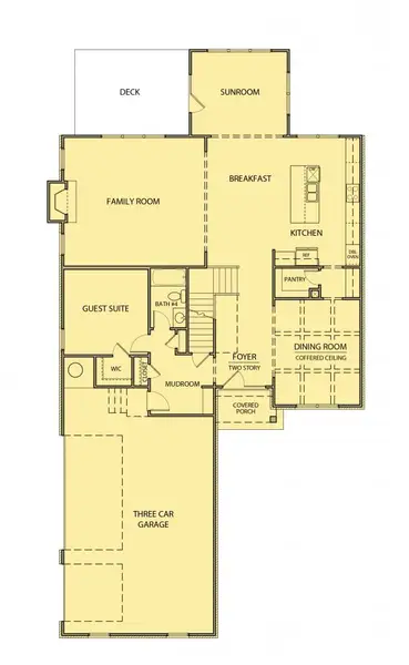 2D floor plan layout for the Carter by Kerley Family Homes in The Estates at Hurricane Pointe, Douglasville, GA (Image 3).