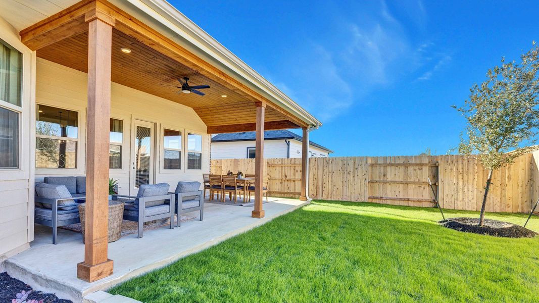 Exterior details and patio area of a home in Briarwood, Elgin (Image 3). Exterior details and patio area of a home in Briarwood, Elgin (Image 3).