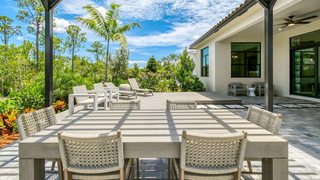 Exterior details and patio area of a home in Mosaic, Port St. Lucie (Image 23). Exterior details and patio area of a home in Mosaic, Port St. Lucie (Image 23).