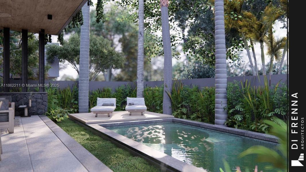 Furnished interior view inside a new home in , Miami (Image 6).