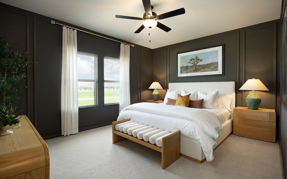 Representative furnished interior of a home built from the Verbena by Brookfield Residential in Elyson, Katy (Image 12).
