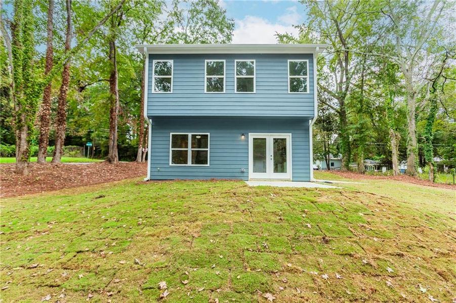 Exterior details and patio area of a home in , Atlanta (Image 2). Exterior details and patio area of a home in , Atlanta (Image 2).