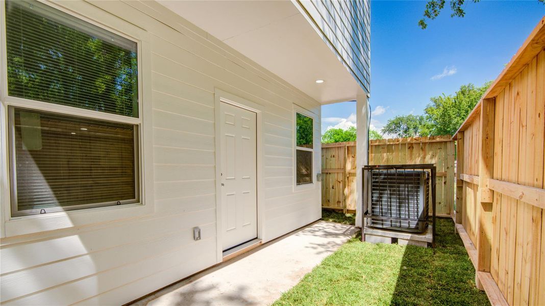 Exterior details and patio area of a home in , Houston (Image 18). Exterior details and patio area of a home in , Houston (Image 18).