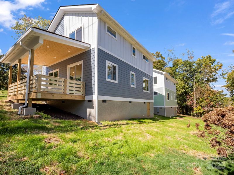 Exterior details and patio area of a home in , Asheville (Image 21).