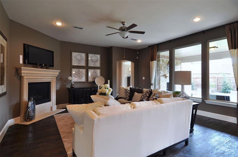 Spacious gathering room with large windows Spacious gathering room with large windows