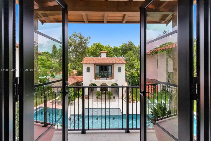 Exterior details and patio area of a home in , Coral Gables (Image 2). Exterior details and patio area of a home in , Coral Gables (Image 2).
