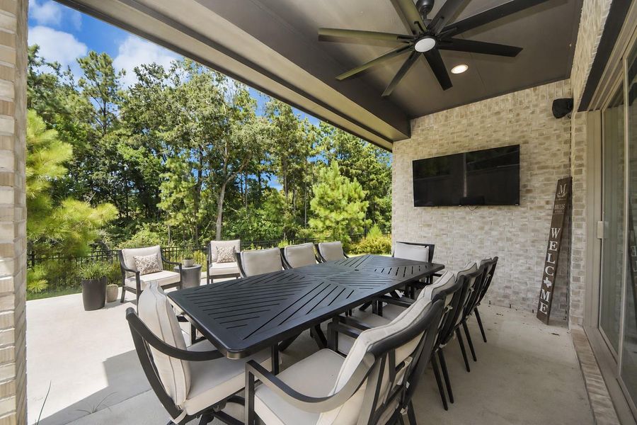 Exterior details and patio area of a home in , Magnolia (Image 3).