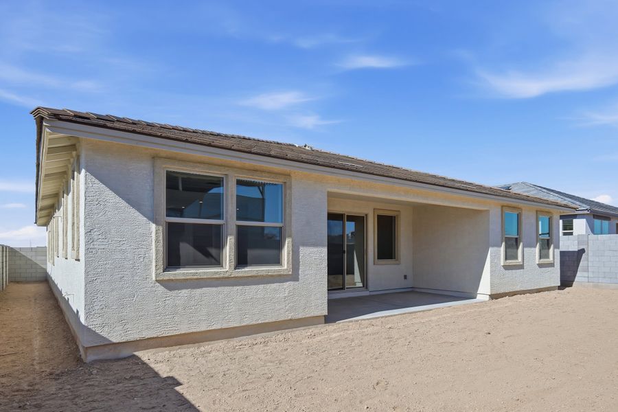 Exterior details and patio area of a home in Montana Vista - Summit: Summit, Buckeye (Image 3). Exterior details and patio area of a home in Montana Vista - Summit: Summit, Buckeye (Image 3).