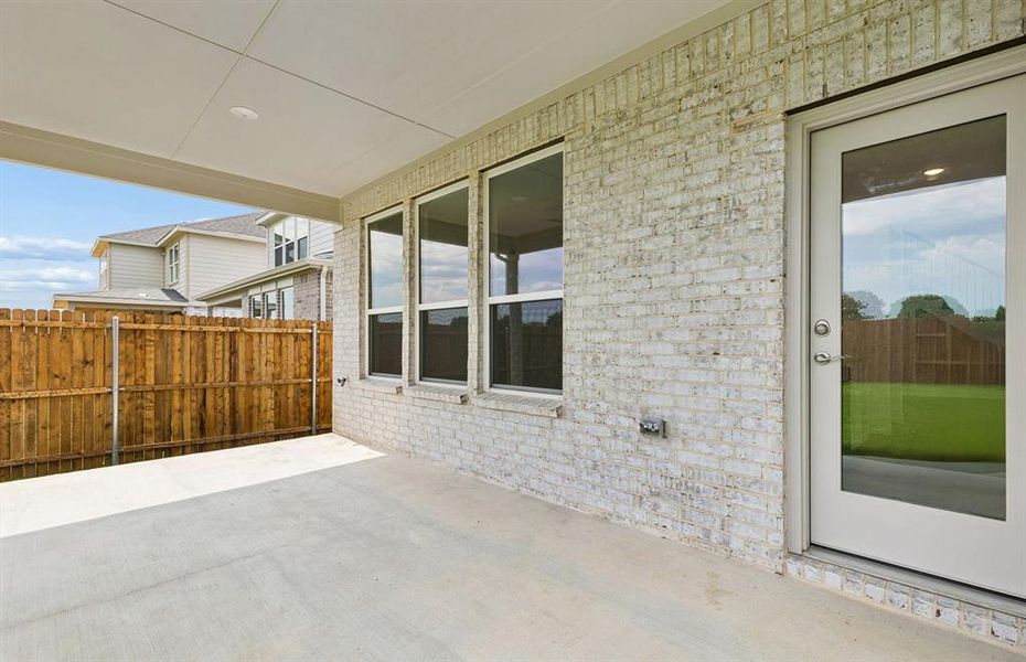 Built-in covered back patio