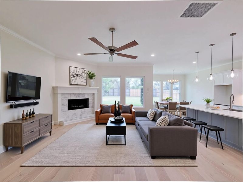 Furnished interior view inside a new home in , Conroe (Image 14).