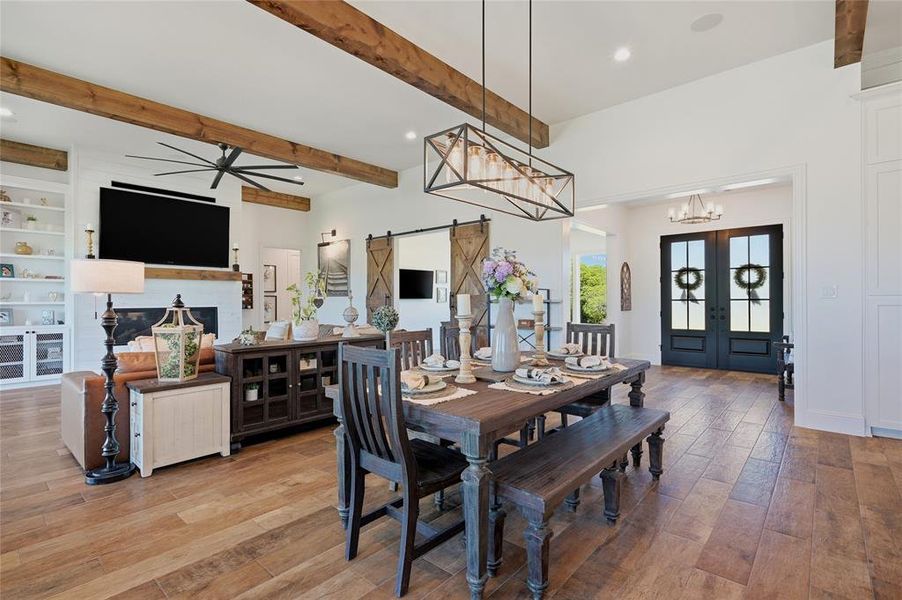 Furnished interior view inside a new home in , Savoy (Image 31).