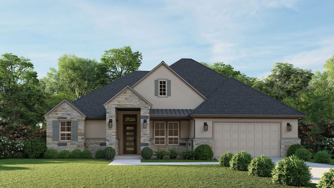 Front exterior of a home in the Country Village Estates community, located in Castroville, TX (Image 5). Front exterior of a home in the Country Village Estates community, located in Castroville, TX (Image 5).