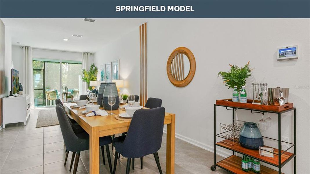 Furnished interior view inside a new home in Cordera Townhomes, St. Augustine (Image 16).