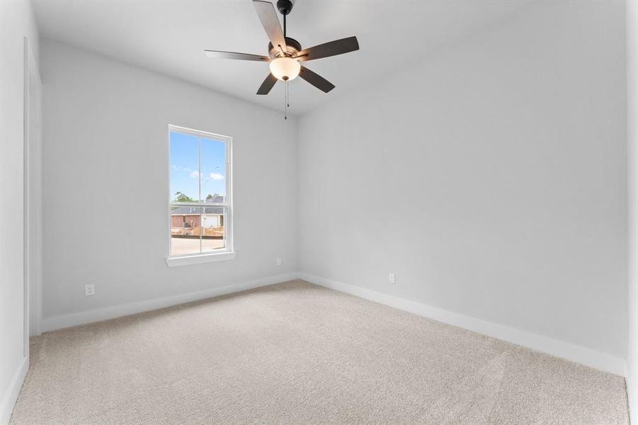 Bedroom 2 with Walk-in Closet and Fan