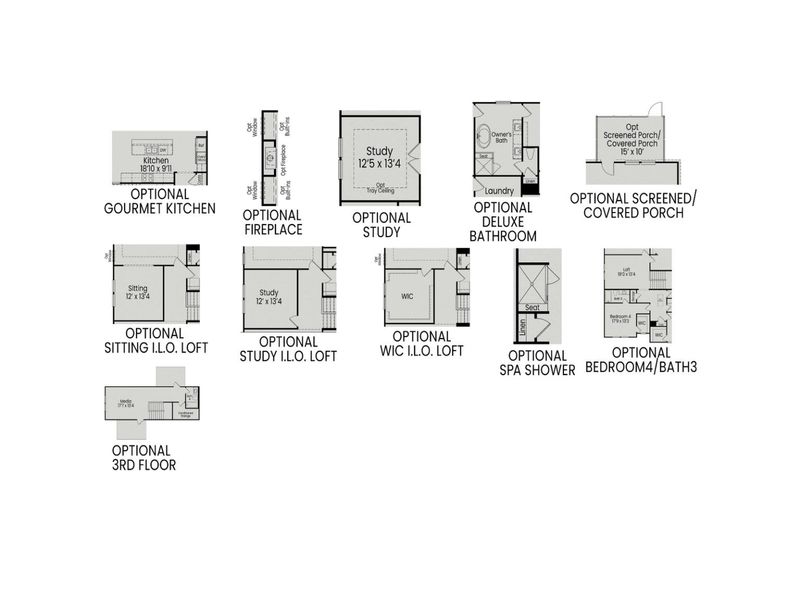 2D floor plan layout for the The Beech A by Davidson Homes LLC in Windgate, Mooresville, NC (Image 27).