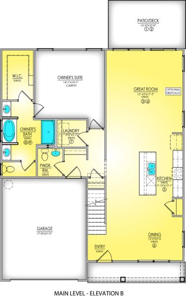 Main Level - Elevation B