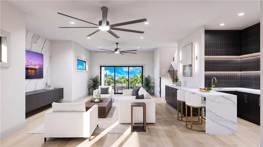 Furnished interior view inside a new home in , Tampa (Image 11).