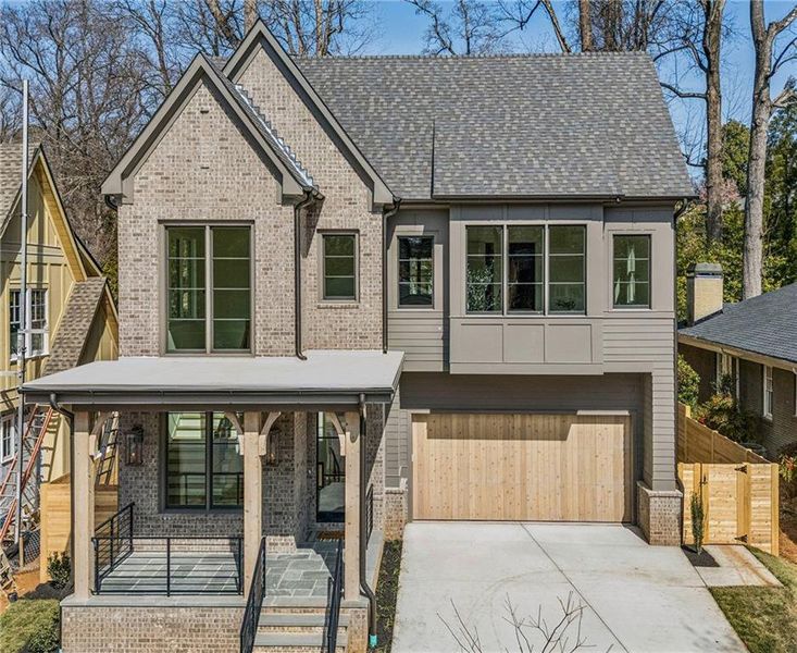 Front exterior of a new home in , Atlanta, GA, highlighting curb appeal (Image 1). Front exterior of a new home in , Atlanta, GA, highlighting curb appeal (Image 1).