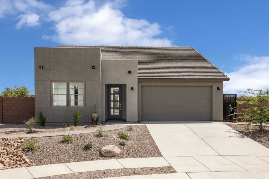Representative exterior photo of a completed home built from the Aqua by Mattamy Homes in Covena Pointe, Tucson, AZ (Image 17).