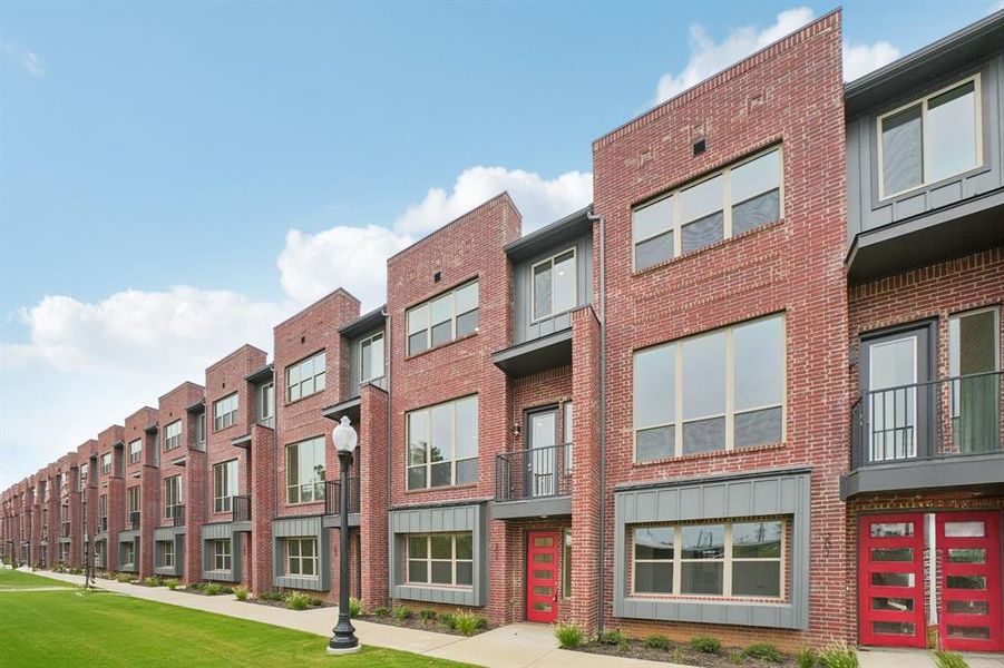 View of building exterior featuring a residential view