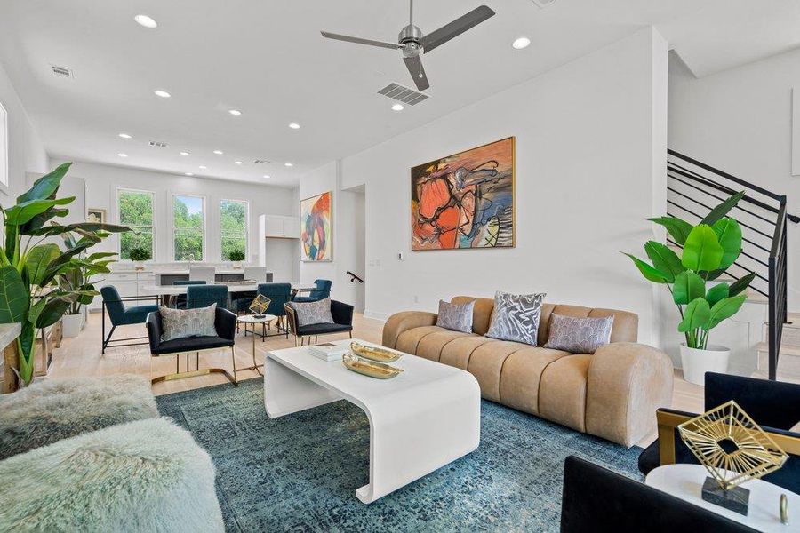 Open concept layout for easy entertaining.