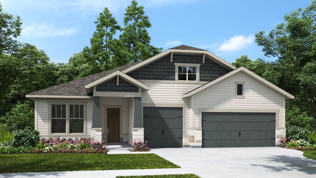 Representative exterior photo of a completed home built from the 2659J by Perry Homes in Hyland Trail, Green Cove Springs, FL (Image 5).
