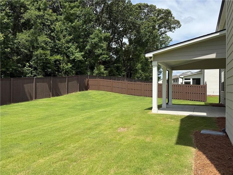 Exterior details and patio area of a home in Rosewood Lake Estates, Hoschton (Image 23). Exterior details and patio area of a home in Rosewood Lake Estates, Hoschton (Image 23).