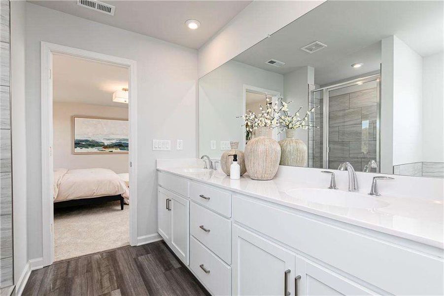 Furnished interior view inside a new home in River Oaks, Locust Grove (Image 22).