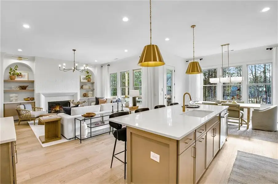 Furnished interior view inside a new home in Laurel View, Suwanee (Image 9). Furnished interior view inside a new home in Laurel View, Suwanee (Image 9).