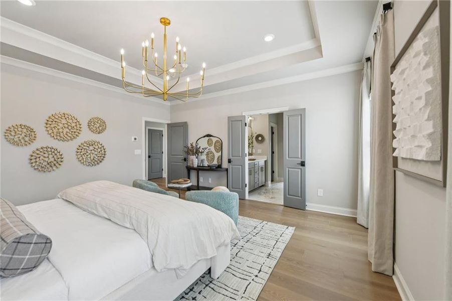 Furnished interior view inside a new home in Palisades Single Family, Cumming (Image 27).