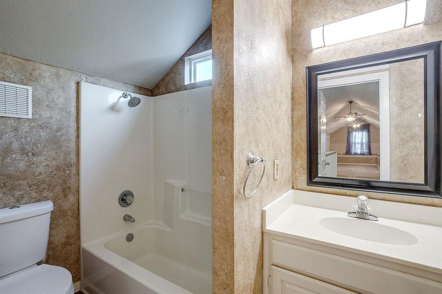 Upstairs primary bathroom Upstairs primary bathroom