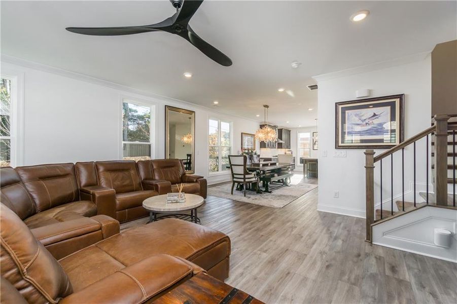 Furnished interior view inside a new home in Evanshire Single Family, Duluth (Image 14).