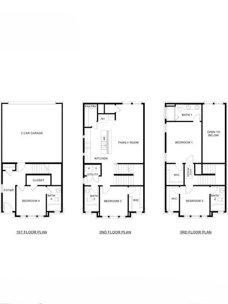 2D floor plan layout for the Mustang by D.R. Horton in Mustang Square, Plano, TX (Image 3).
