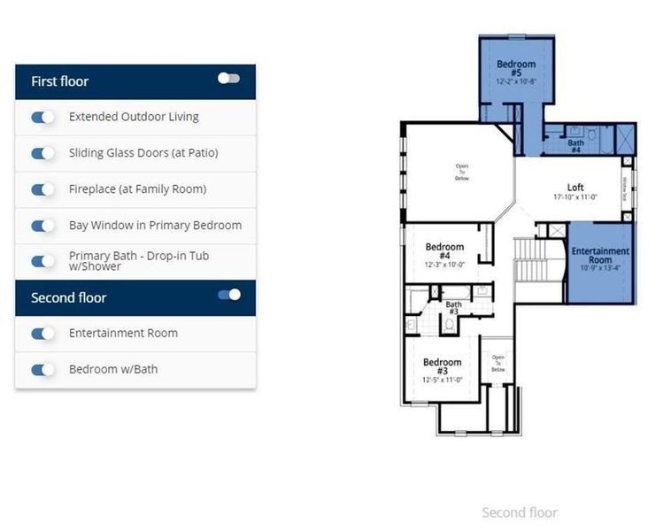 2D floor plan layout of this home in Elyson, Katy, TX (Image 5).