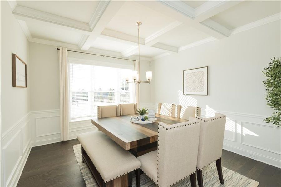 Furnished interior view inside a new home in The Estates at Hurricane Pointe, Douglasville (Image 11).