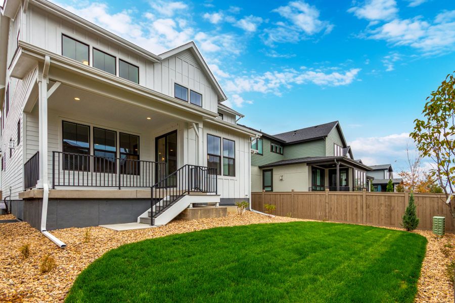 Exterior details and patio area of a home in West Grange, Longmont (Image 31).